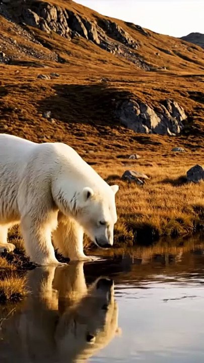 Polar bear attacked by Crocodile #kinness