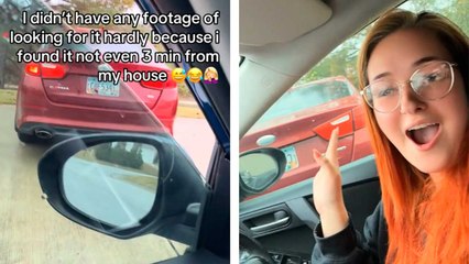Woman goes searching for her newly stolen car and ends up finding the vehicle in her own neighborhood