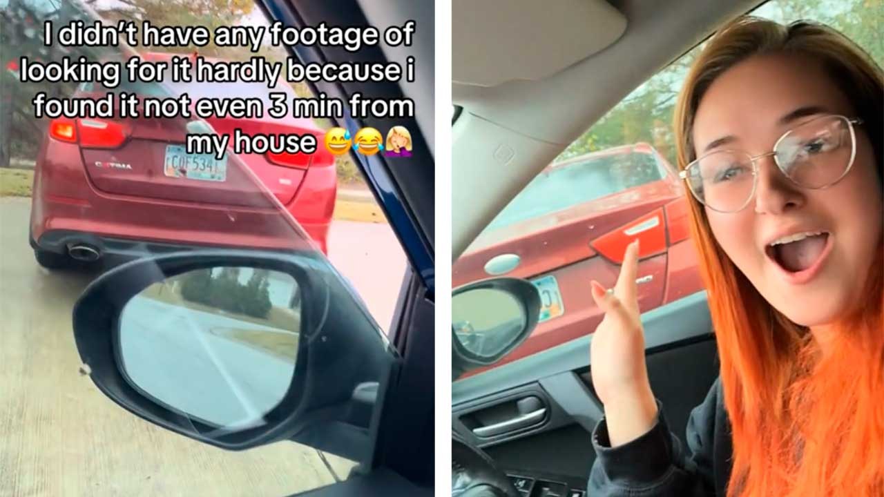 Woman goes searching for her newly stolen car and ends up finding the vehicle in her own neighborhood