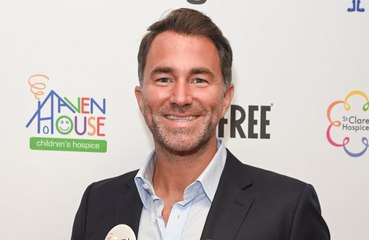 Eddie Hearn pulls Love Actually cards stunt during press conference for this weekend’s rematch between Chris Eubank Jr and Conor Benn