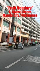 Fruit Vendors Along A. Rivera Street in Manila City in the Philippines