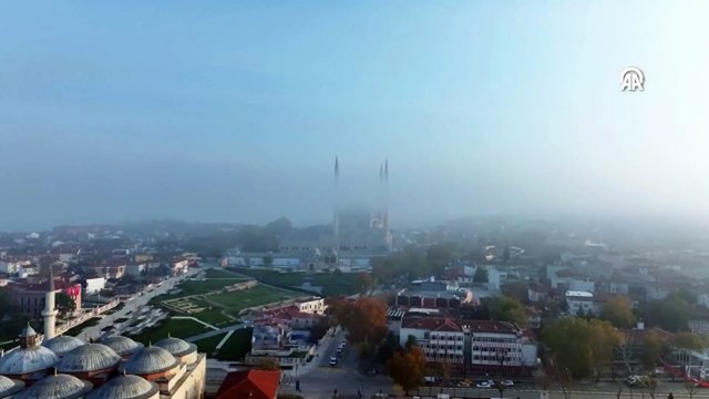 Selimiye Camii sisle kaplandı! Manzara görenleri hayran bıraktı