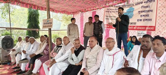 खैरथल में जिला बचाओ संघर्ष समिति का धरना 100वें दिन पहुंचा, भारी भीड़ उमड़ी