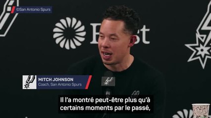 Spurs - Johnson salue le sang-froid de Wembanyama