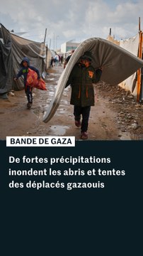 A Gaza, de fortes pluies inondent les camps de déplacés