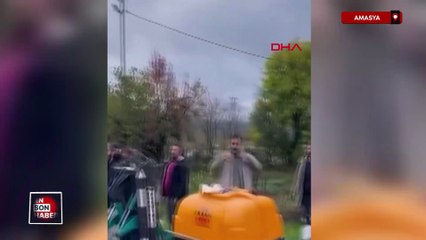 Amasya’da tek katlı ev yandı