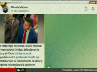 Pdte. Maduro: La razón legal nos asiste, a nivel nacional e internacional. Unidos defendemos la paz