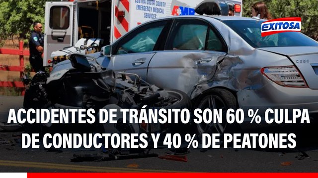 Accidentes de tránsito en el Perú: El 60% es por responsabilidad de los conductores y 40% de los peatones