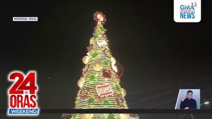 Christmas tree lighting sa Rizal, naantala dahil sa ulan | Programa, itinuloy pa rin | 24 Oras Weekend