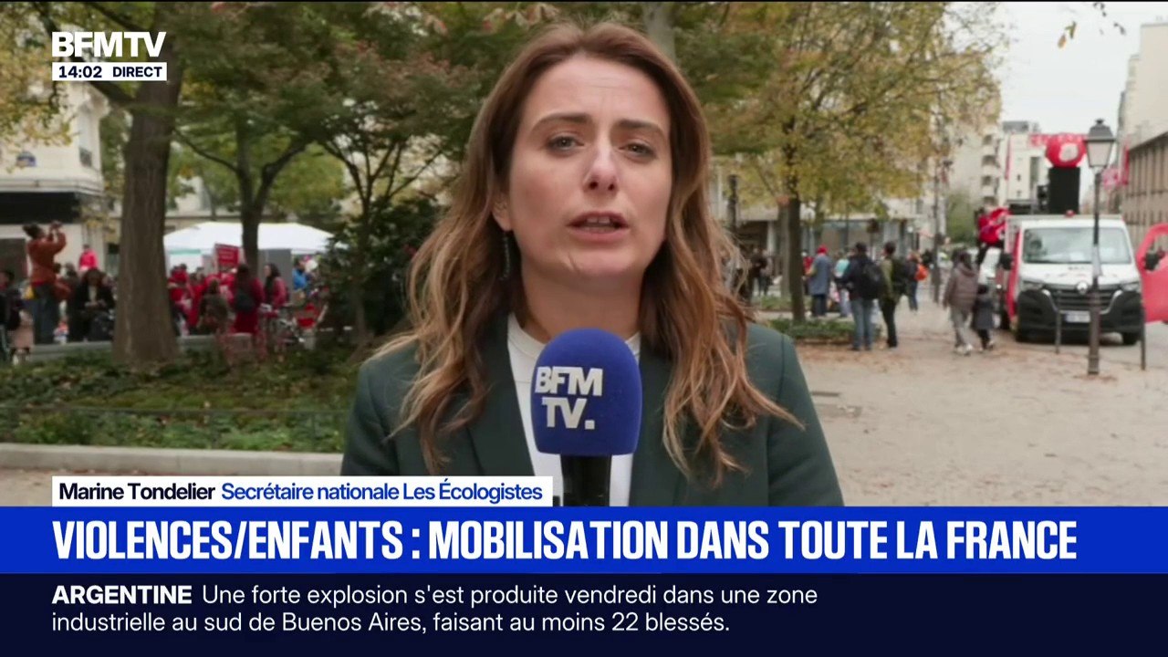"La manière dont l'État prend en charge les enfants de l'ASE est une honte nationale", déclare Marine Tondelier en marge des rassemblements contre les violences faites aux enfants qui ont lieu dans toute la France