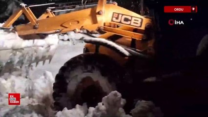 Ordu'da karla mücadele çalışmaları