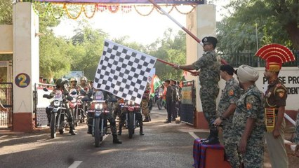 Video: बीएसएफ मोटरसाइकिल रैली फतेहगढ़ पहुंची, राष्ट्रीय एकता और नशा मुक्ति का दिया संदेश