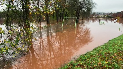 The playground on Chippenham is totally under water