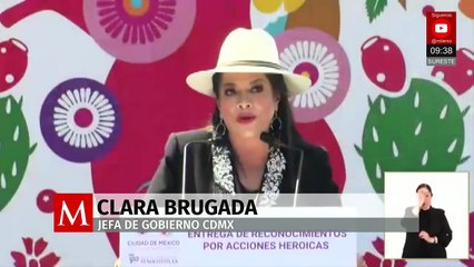 Clara Brugada entrega por primera vez la Insignia Yaotl a personal de auxilio