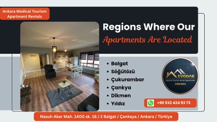 Çankaya furnished apartments for rent