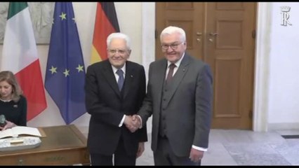 Mattarella a palazzo Bellevue incontra Steinmeier