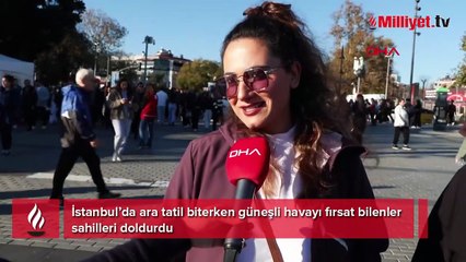 İstanbul’da yazdan kalma bir gün! Güneşli havayı fırsat bilenler sahillere akın etti