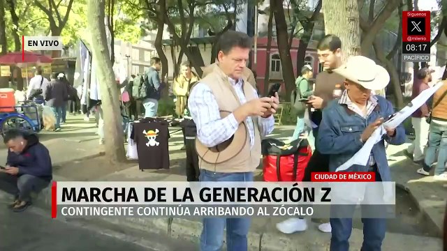 Colectivos y contingentes de la Generación Z comienzan a llegar al Zócalo