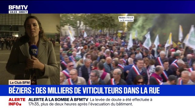 Des milliers de viticulteurs se sont réunis dans les rues de Béziers ce samedi