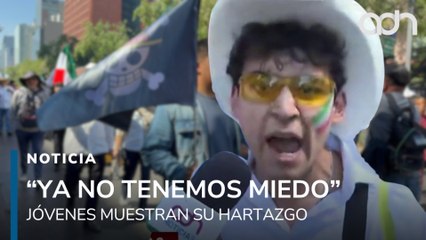 ¡Ya no tenemos miedo y vamos por ti! Jóvenes muestran su enojo con la situación del país