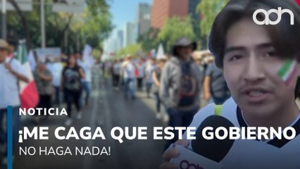 Me siento avergonzado de lo que está pasando en mi país. La generación z quiere un cambio