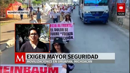 Baja asistencia en marcha de Uruapan tras llamado de la alcaldesa Grecia Quiroz