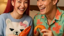 Mira and Abby Enjoy Seafood Mukbang ASMR, Kpop Demon Hunters #kpopdemonhunters #huntrix #sajaboys #kpdh
