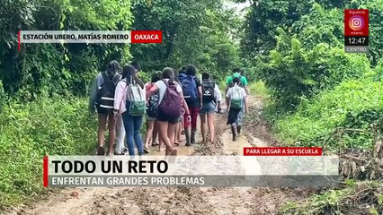 Estudiantes de Estación Uvero enfrentan obstáculos diarios para llegar a su escuela