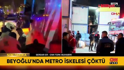 Beyoğlu'nda metro inşaatında çökme! Göçük altında kalan işçiler kurtarıldı