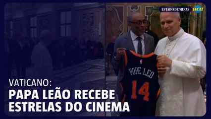 Papa Leão XIV recebe estrelas de cinema no Vaticano