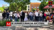 Marcha nacional por la seguridad se realiza en distintos puntos de Querétaro