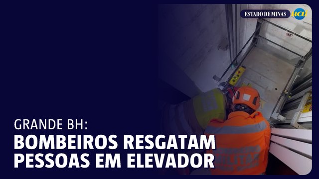 Bombeiros retiram quatro pessoas de elevador na Grande BH