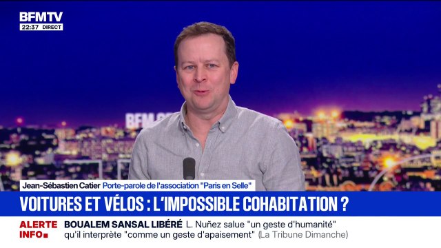 Voitures et vélos dans Paris: Aujourd'hui, le vélo est incontournable , déclare Jean-Sébastien Catier, porte-parole de l'association Paris en Selle