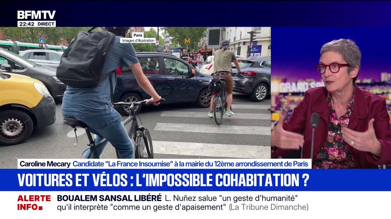 Voitures et vélos dans Paris: "Il y a une exécution assez bureaucratique" autour du vélo, observe Caroline Mecary, candidate (LFI) à la mairie du 12ème arrondissement de Paris