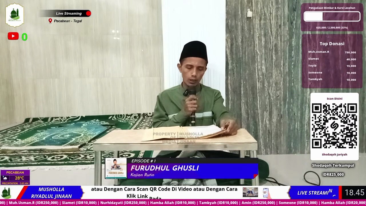 [ LIVE ] Eps. #1 - FURUDHUL GHUSLI _ Musholla Riyadlul Jinaan - Pecabean