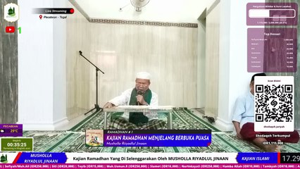 RAMADHAN KE 1 - KAJIAN MENJELANG BUKA PUASA - RIYADLUL JINAAN