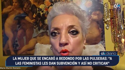 La mujer que se encaró a Redondo por las pulseras: "A las feministas les dan subvención y así no critican"