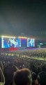 Parte del recital de que Oasis dio el sábado en el Monumental