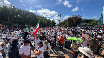 Movilización nacional llega a Mérida, reclaman mayor seguridad y cambios en el gobierno