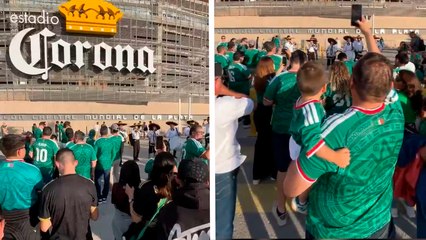 Aficionados listos para apoyar a la Selección Mexicana en el amistoso ante Uruguay