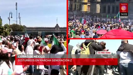 Disturbios durante la marcha de la generación Z en el Zócalo capitalino