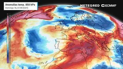 Irrupción de aire frío y cambio radical de tiempo con descensos de temperaturas