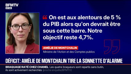 Déficit: Amélie de Montchalin, ministre des Comptes publics, tire la sonnette d'alarme