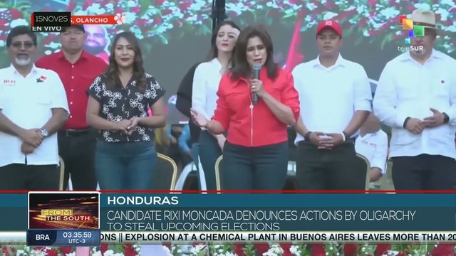 Honduras: Candidate Rixi Moncada denounces actions by oligarchy to steal upcoming elections