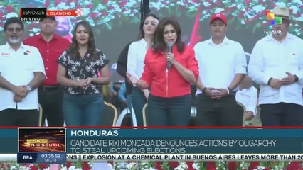 Honduras: Candidate Rixi Moncada denounces actions by oligarchy to steal upcoming elections