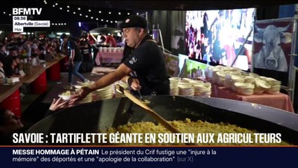 Une tartiflette géante en Savoie réalisée pour soutenir les élevages ravagés par la dermatose