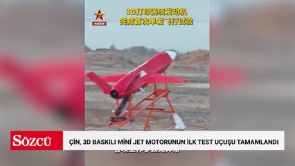Çin, 3D baskılı mini jet motorunun ilk test uçuşu tamamlandı