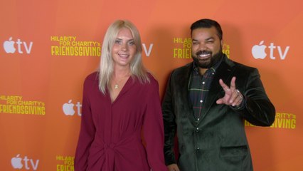 Kristi Tucker and Adrian Dev attend Hilarity For Charity's "Friendsgiving" fundraising event