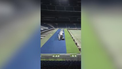 ¡Es hipnotizante! Así se ha transformado el Bernabéu para el partido de la NFL