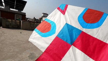 How to Make Simple Paper Kite with Bamboo Stick Adi Patang Making Easy Kite